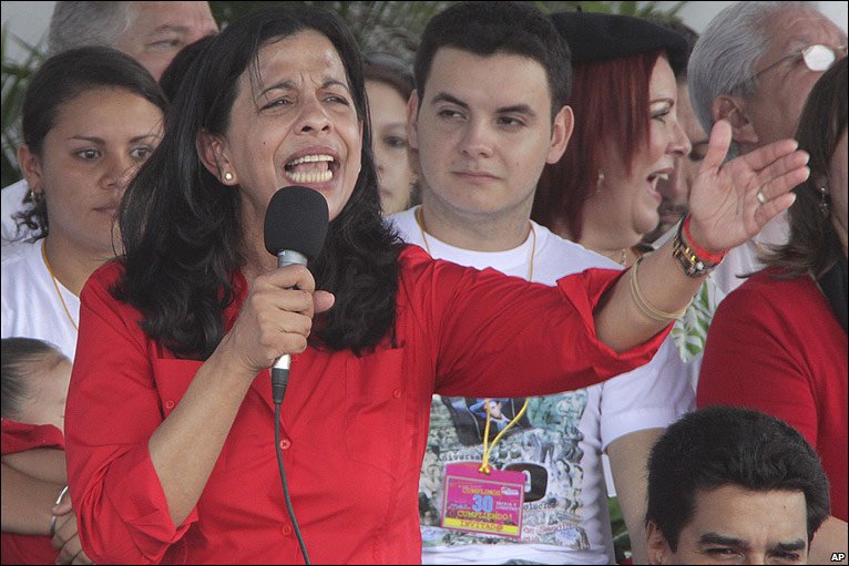 Patricia Rodas Baca, en una manifestación del partido Liberal durante el gobierno de Manuel Zelaya.