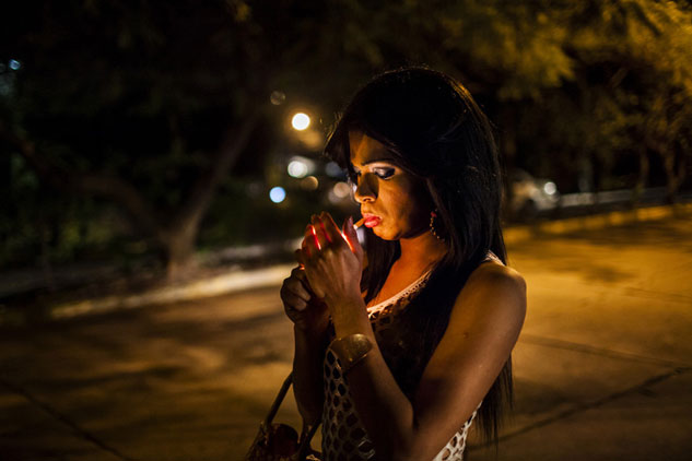 Una trabajadora del sexo transexual en Tegucigalpa. Foto: Datecuenta
