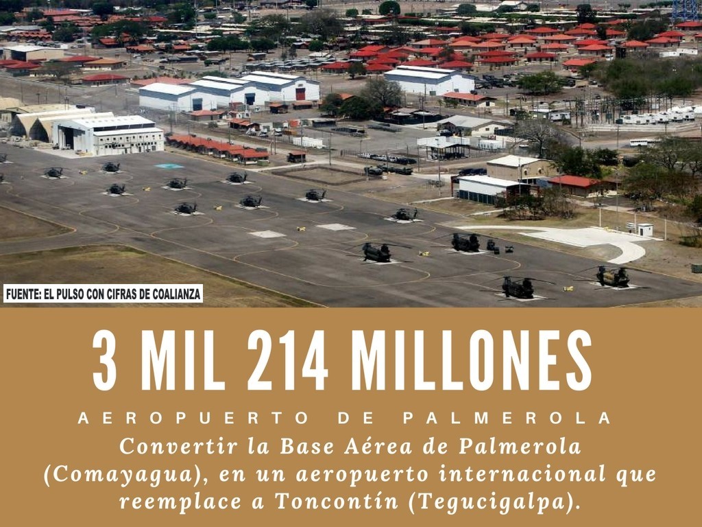 El Estado invertirá 3 mil 214 millones de lempiras en la construcción de la terminal aérea en Palmerola, donde actualmente se ubica la estadounidense Fuerza de Tarea Bravo.