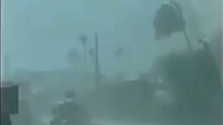 Primeras imágenes del huracán María pasando sobre la isla Dominica.