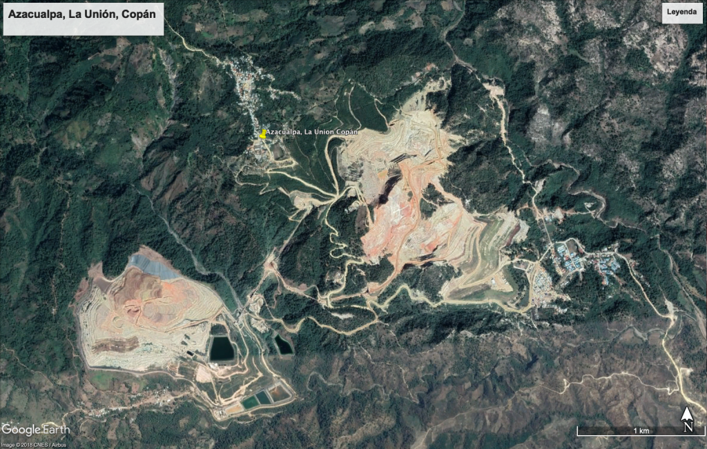 Otra vista aérea de la mina de San Andres, en Azacualpa, La Unión, Olancho.
