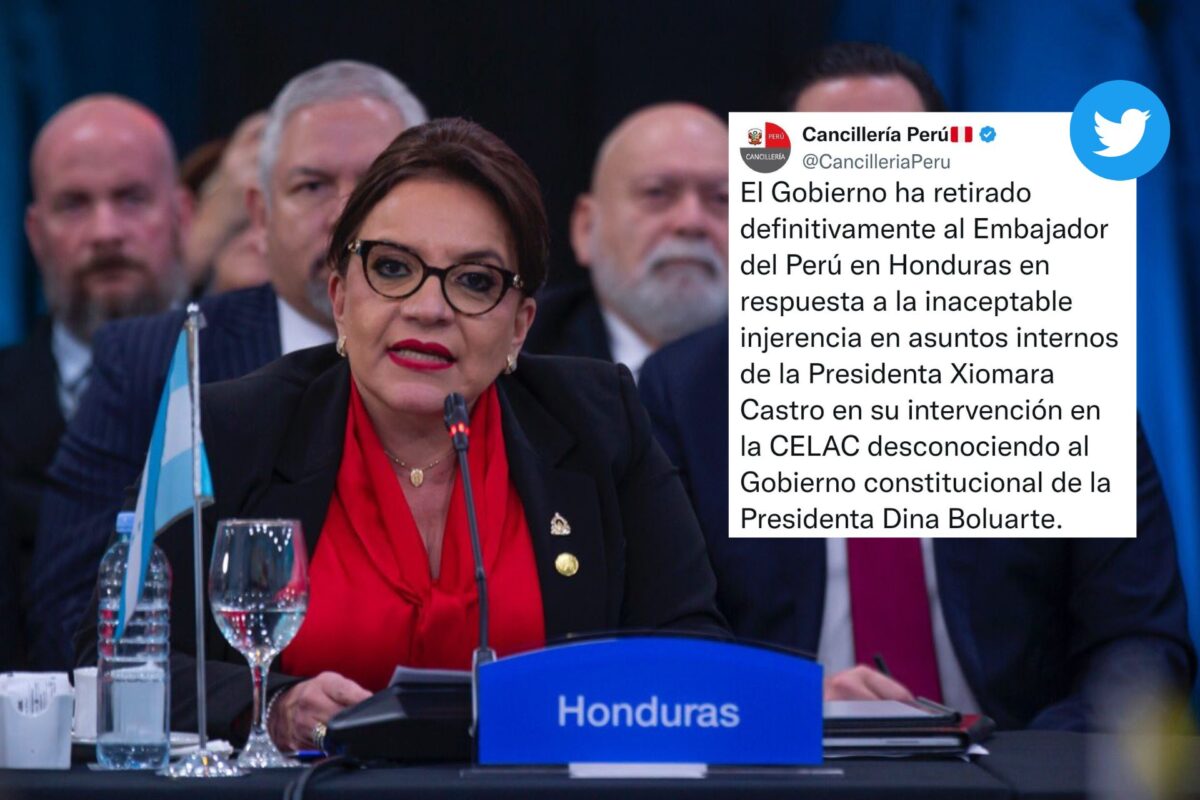 Perú retira su embajador de Honduras, tras cuestionamientos de la presidenta